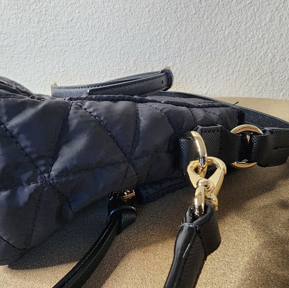 EUC Kate Spade Black Quilted Two-way Crossbody - Picture 5 of 9